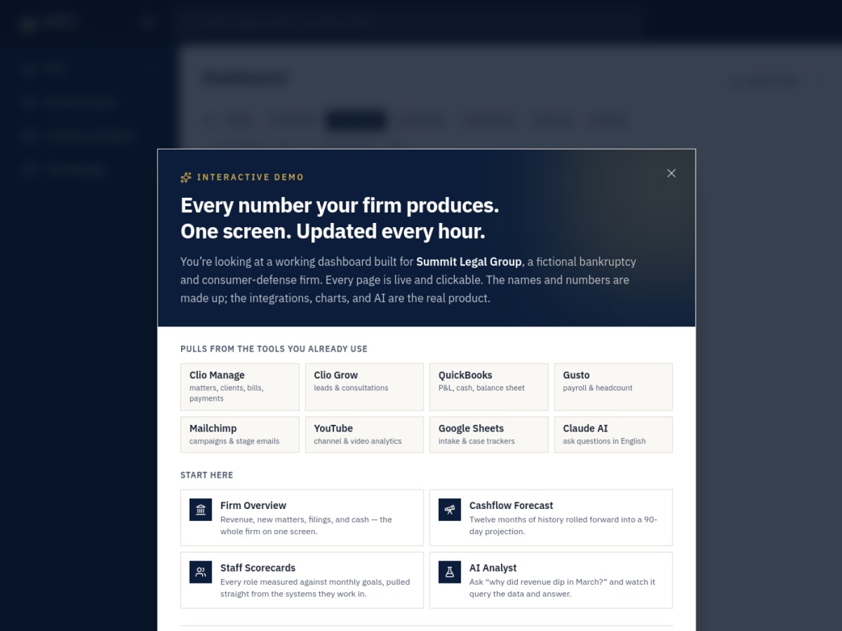 Firm dashboard demo
